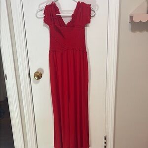 Elegant Red Jumpsuit